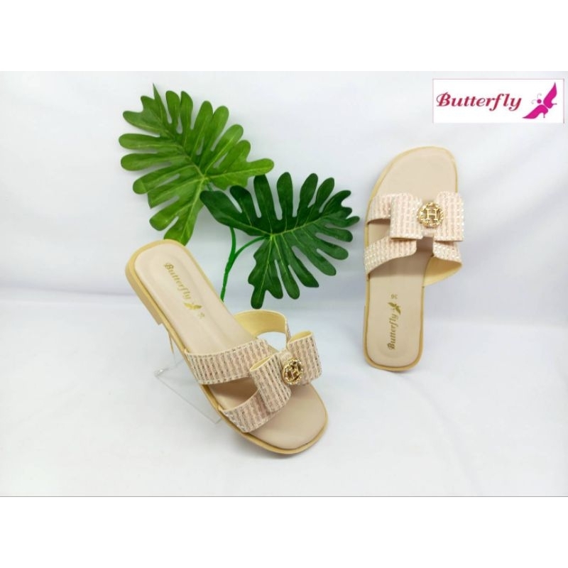 รองเท้าแฟชั่น butterfly รุ่น 1565--002 แตะส้นเตี้ย