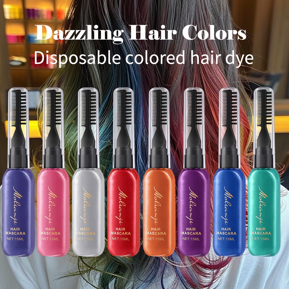 สีย้อมผม ครีมย้อมผมแบบหวี น้ํายาย้อมผม ใช้ง่ายย้อมสีง่าย Disposable Hair Dye