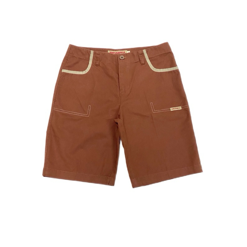 กางเกง 3 ส่วน กุ๊นเทป เขียว BIRABIRA กางเกงแฟชั่น ผู้หญิง ไซส์ใหญ่ | Three Quarter Shorts with Tapes - รูปที่ 4