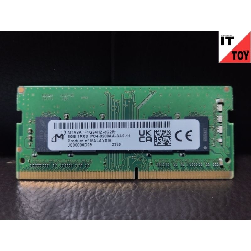 Micron Ram ddr4 8GB 3200 Notebook แรมโน๊ตบุ๊คมือสองไม่มีประกัน