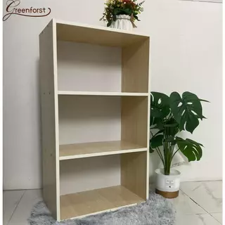Greenforst ซื้อ1แถม1 ชั้นวางของ ชั้นวางหนังสือ3ชั้น ชั้นวางอเนกประสงค์ รุ่น 101