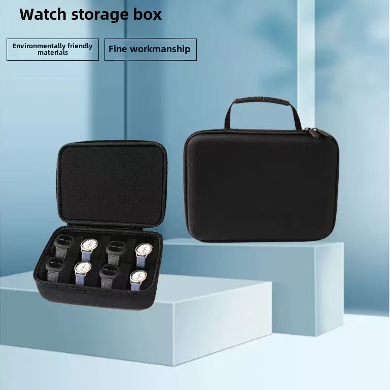 Eva กระเป๋าใส่นาฬิกาพกพา 8 เรือน ดีไซน์เรียบหรู พร้อมซิปปิด กล่องนาฬิกา Watch Box
