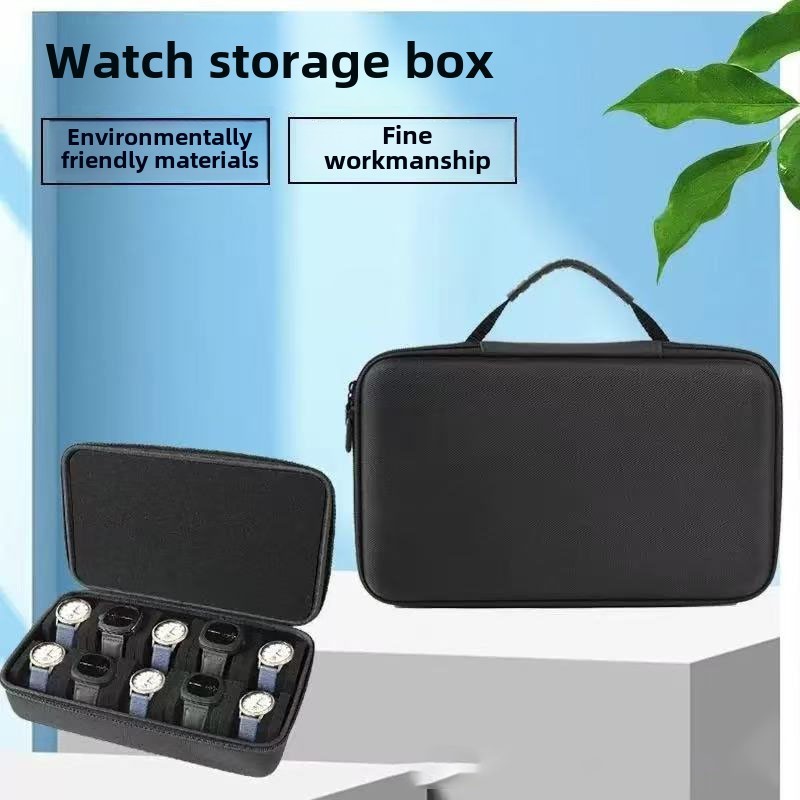Eva กระเป๋าใส่นาฬิกาพกพา 10 เรือน ดีไซน์เรียบหรู พร้อมซิปปิด กล่องนาฬิกา Watch Box