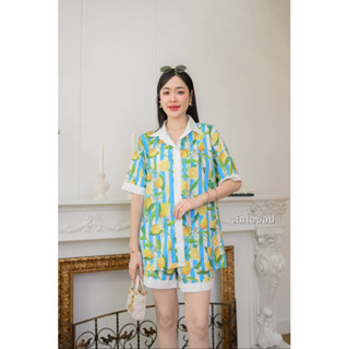 N03 ชุดเซตแฟชั่นลายกราฟฟิกน่ารักๆใส่เที่ยวทะเลคาเฟ่ได้หมดจ้า
