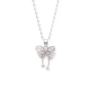 LS สร้อยคอจี้ผีเสื้อใสขนาดเล็กแฟชั่นสำหรับผู้หญิง n2556