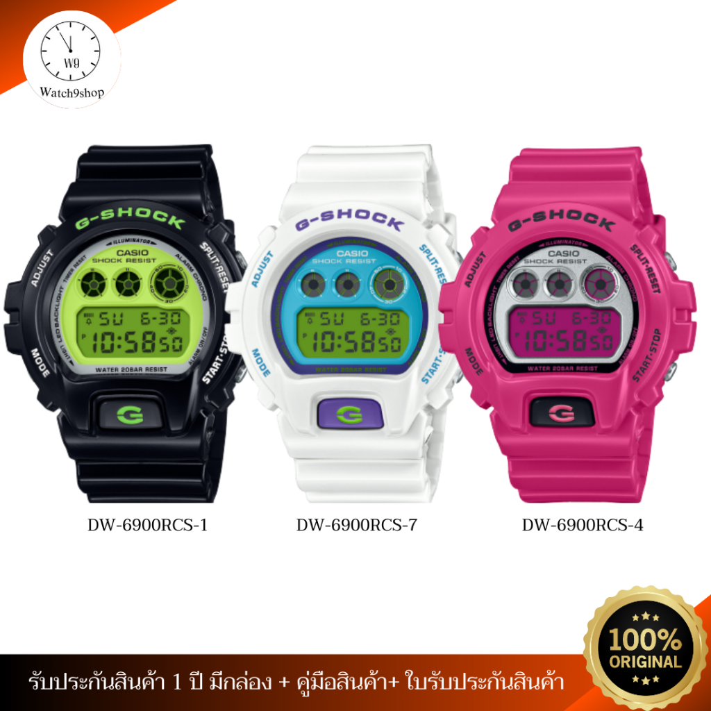 CASIO G-SHOCK นาฬิกาข้อมือดิจิตอล รุ่น DW-6900RCS ของแท้ ประกัน 1 ปี ใส่ได้ทุกเพศ