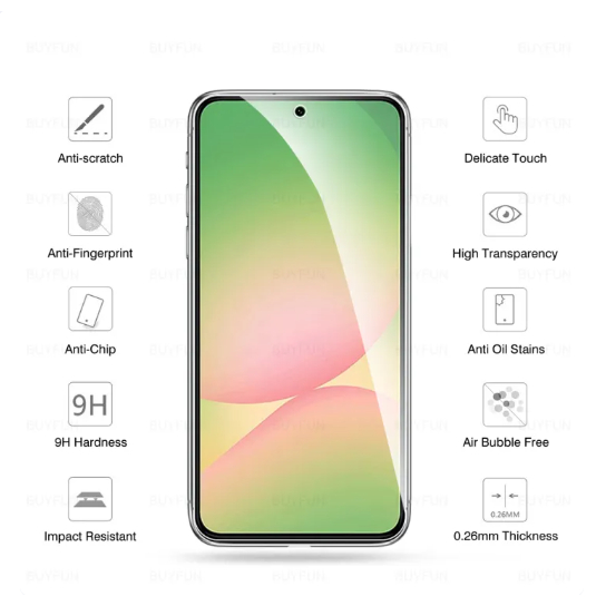 ฟิล์มกระจก เต็มจอ ฟิล์มกันเสือก ซัมซุง เอ56 / เอ36  Use For Samsung Galaxy A56 / A36 Tempered Glass 