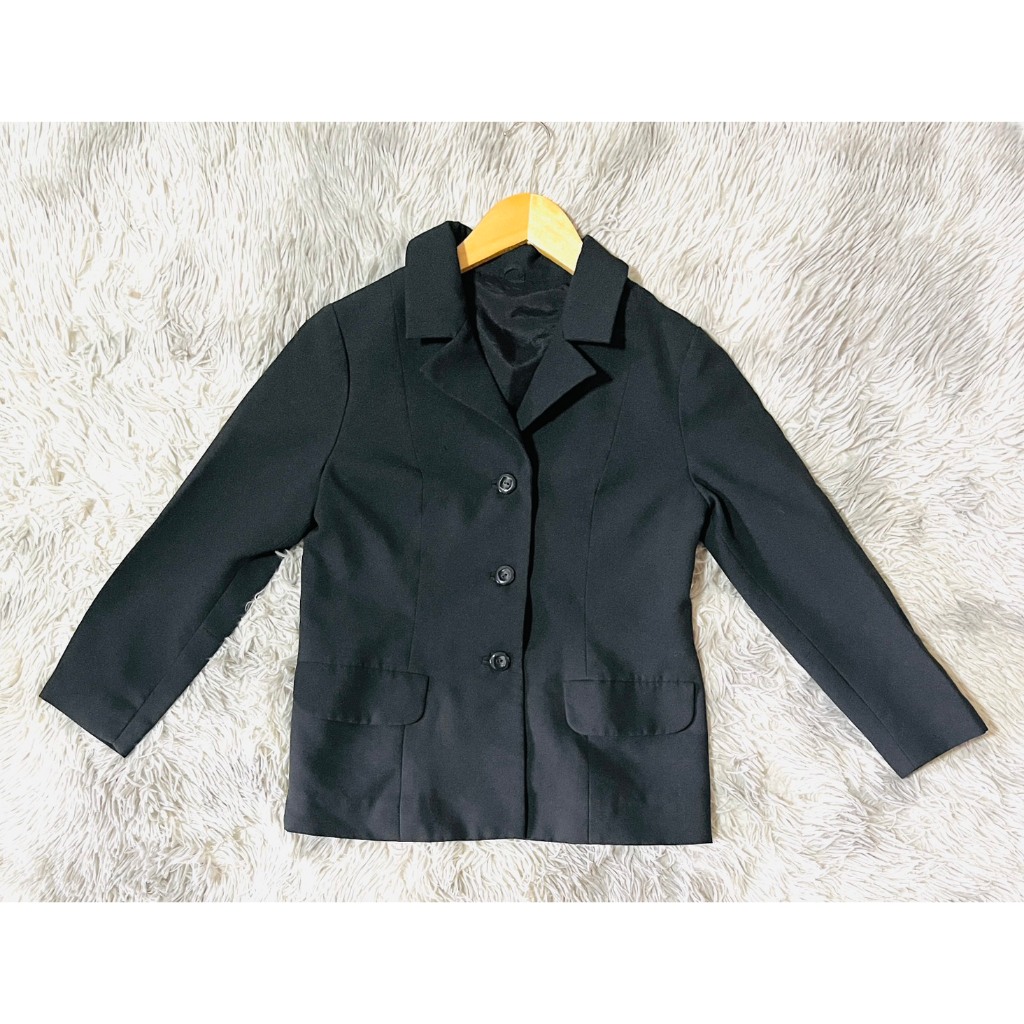 อก 32 สูทมือสอง ผู้หญิง Blazer สีดำ*S217
