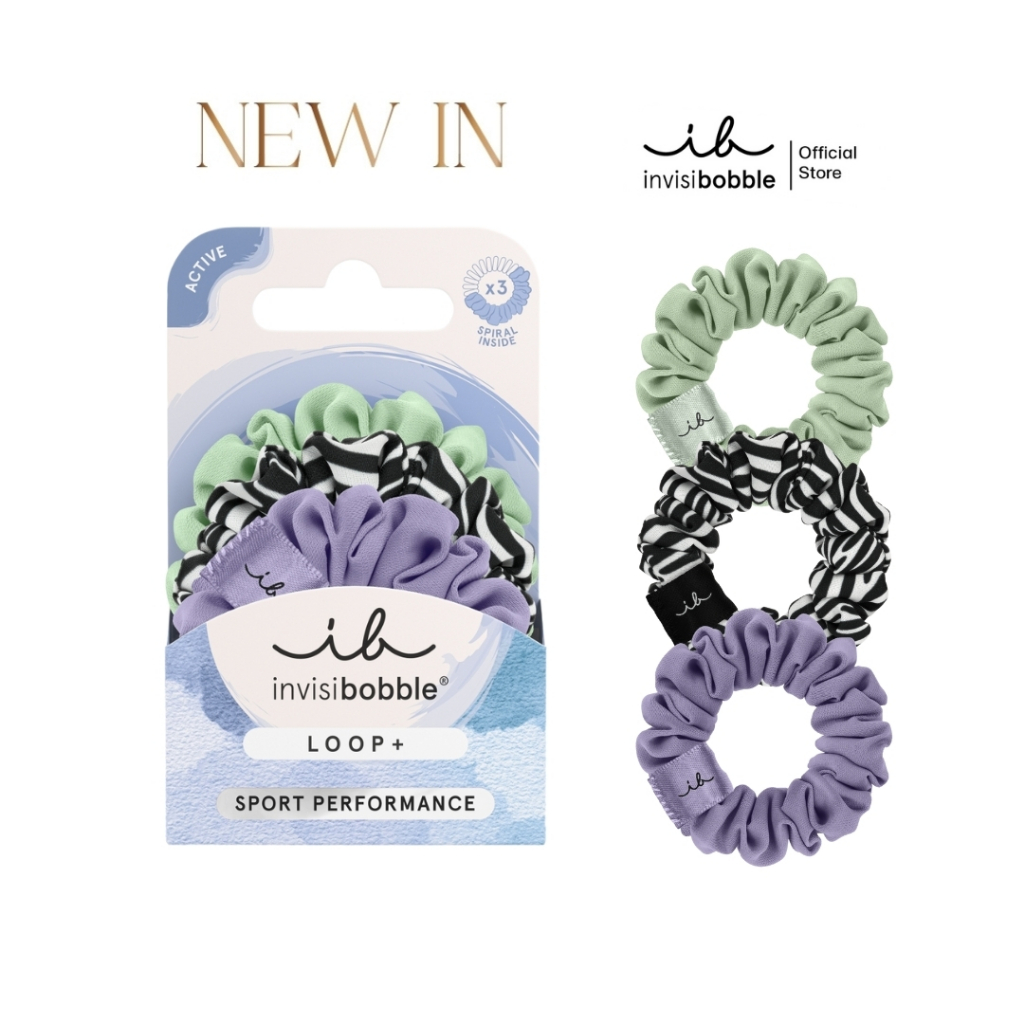 invisibobble ยางรัดผม ผมไม่เป็นรอย รุ่น Loop+ Grip Pro (1 กล่องบรรจุ 3 ชิ้น)