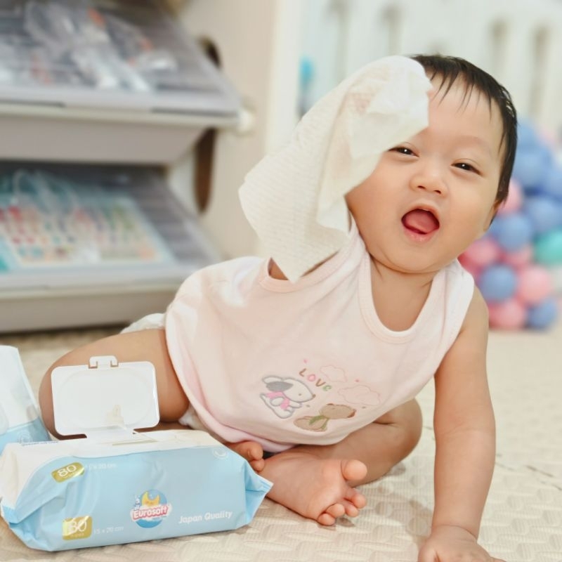 Eurosoft Baby Wipes ผ้าเช็ดทำความสะอาดสำหรับเด็ก ทิชชู่เปียกสำหรับเด็ก สูตรอ่อนโยน - รูปที่ 5