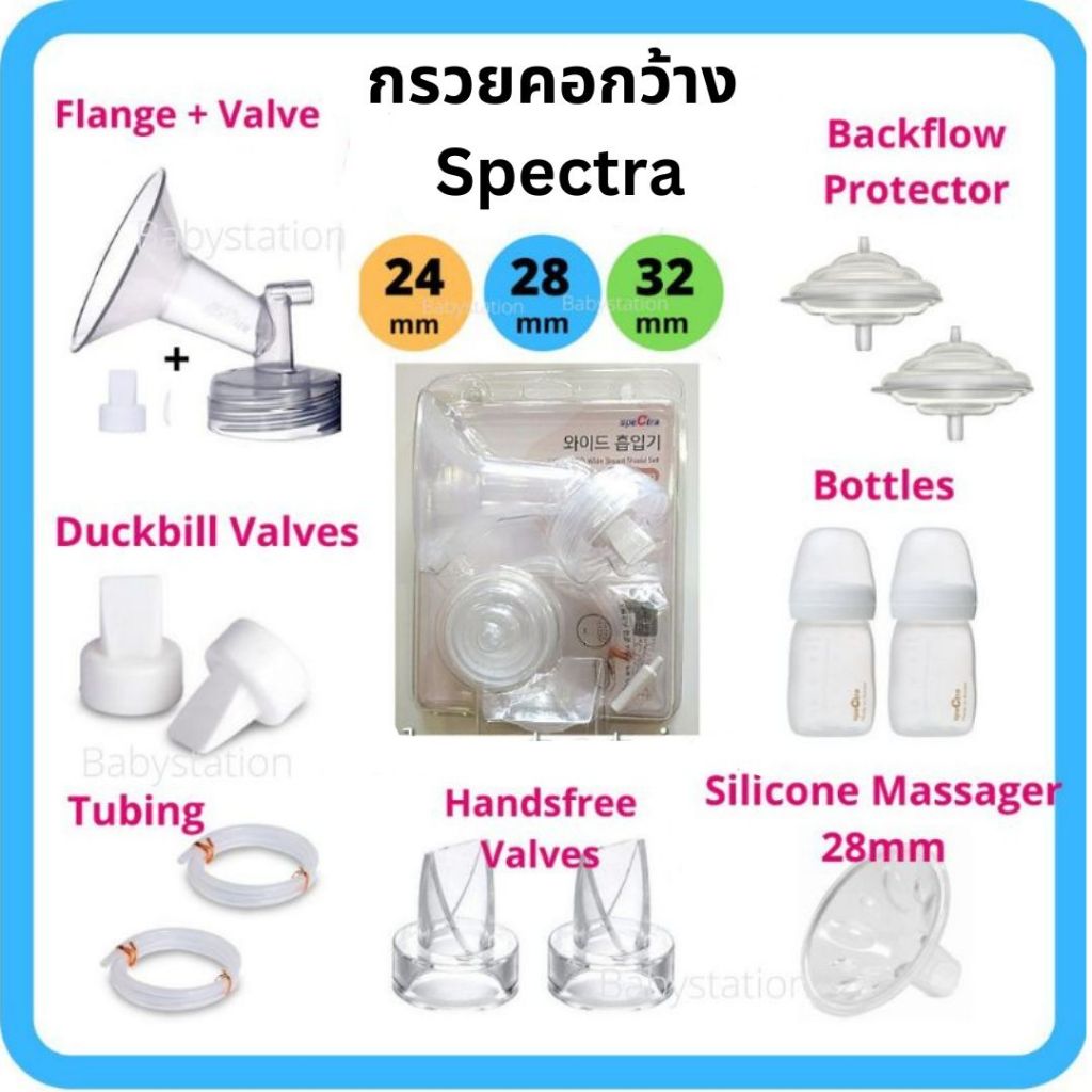 ส่งด่วน ❗️กรวยปั๊มนม Spectra 24,28,32 มม กรวย maymom 15-32 มม สำหรับเครื่องปั๊มได้ทุกรุ่น (แพคละ)