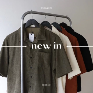 IBB CORDUROY BOXY SHIRTS เสื้อเชิ้ตแขนสั้นผ้าลูกฟูกทรงบ็อคซี่