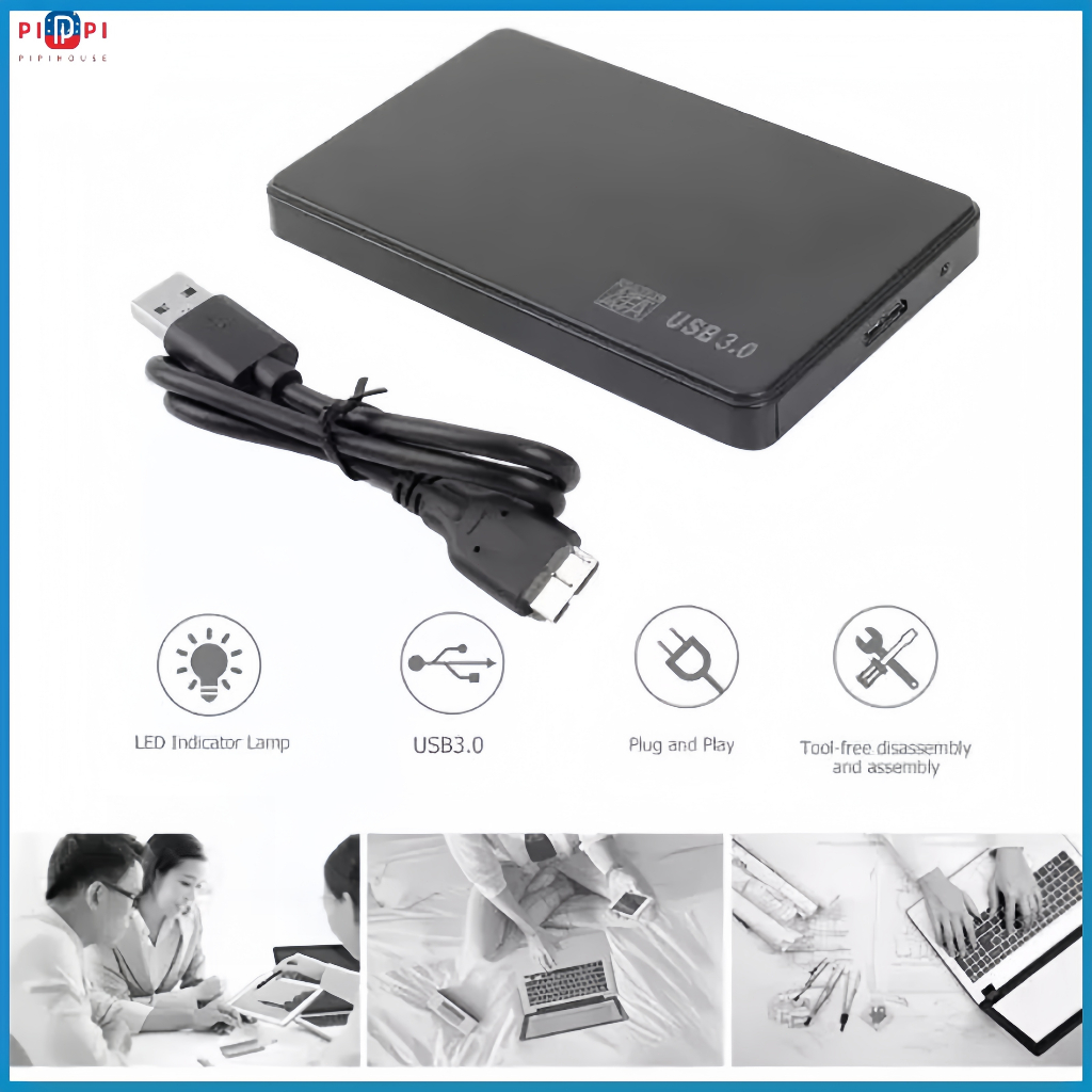 กล่องใส่ HDD USB 3.0 External CASE Hard Drive 2.5 กล่องใส่ฮาร์ดดิส พร้อมสาย USB3.0 ถึง SATA HDD SSD