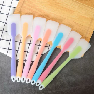 พายปาดซิลิโคนแบบใส สีทูโทน ขนาด28cm ซิลิโคนเกรดอาหาร(ส้ม)