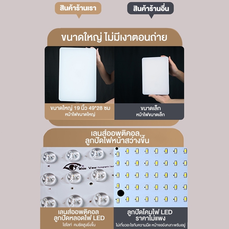 วิดีโอแผงไฟถ่ายภาพแสง 11นิ้ว LED Panel Light ไฟสตูดิโอ ไฟไลฟ์สด ปรับได้3สี ไฟถ่ายภาพ LED พร้อมขาตั้ง2.1m ไฟต่อเนื่อง