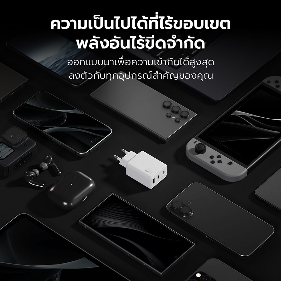 ENYX NEXIUS หัวชาร์จ A8S PD 65W ชาร์จเร็ว Fast Charge USB C 3.0 Adaptive Charger Samsung 1OS Android - รูปที่ 5