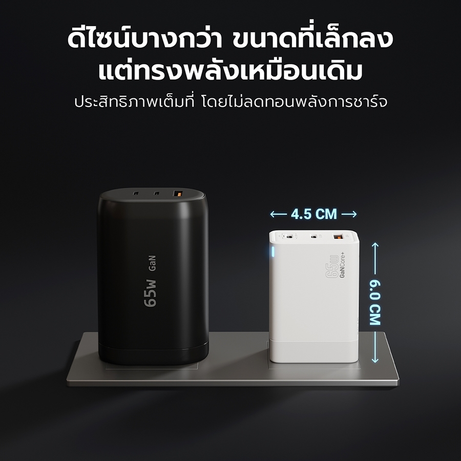 ENYX NEXIUS หัวชาร์จ A8S PD 65W ชาร์จเร็ว Fast Charge USB C 3.0 Adaptive Charger Samsung 1OS Android - รูปที่ 6