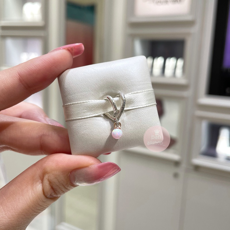 (ของแท้100%)Pandora  silver  charm**summer หีบ ทะเล