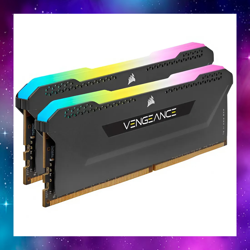 16GB (8GBx2) DDR4 3200MHz RAM (หน่วยความจำ) CORSAIR VENGEANCE RGB PRO SL (CMH16GX4M2E3200C16) ประกัน