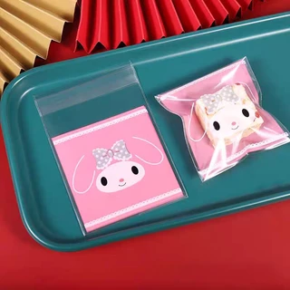 🎈100pcs ถุงฝากาวใส่คุกกี้ ถุงกาวตนเอง ถุงบรรจุภัณฑ์การ์ตูน น่ารักมาก!! unomma