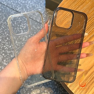 เคสโทรศัพท์มือถือซิลิโคน เคสใสกากเพชร สำหรับiPhone 13 16 pro max 11 12 14 15 promax 7 plus 16PRO เคสใสกันกระแทก เคสใส