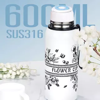 ขวดน้ำเก็บอุณหภูมิ 600ML กระบอกน้ำเก็บอุณหภูมิ ขวดน้ำสแตนเลส ใช้ได้ทั้งน้ำเย็นและน้ำร้อน