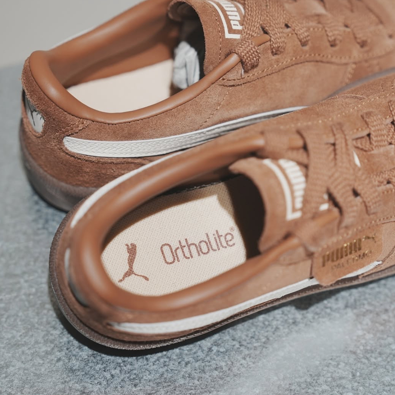 ✨สินค้าของแท้ 100% ขายร้อน💥PUMA Palermo Anti Slip Wear Resistant Low Top Skateboard Shoes Unisex Brown 396463-56