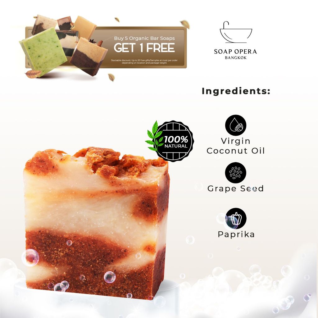Frankincense & Paprika Soap Nourishing Handmade Bar Soap