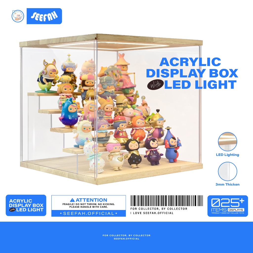 [ต่อพ่วงได้][กล่องไม้LED]กล่องใส่ฟิกเกอร์ ตู้โชว์โมเดล กล่องโชว์โมเดล กล่องฟิกเกอร์ กล่องใส่โมเดล