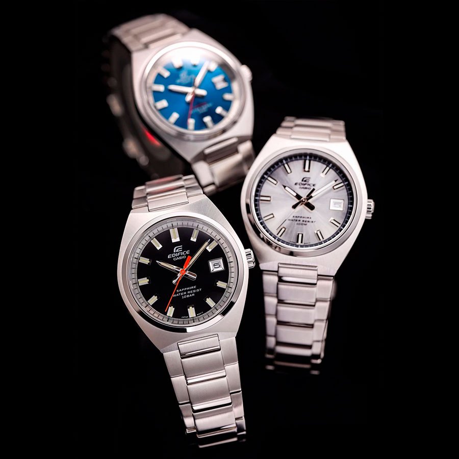 new  2025 EDIFICE EFB-109D EFB-109D-1a  กระจกแซฟไฟล์ ประกันศูนย์  1 ปี