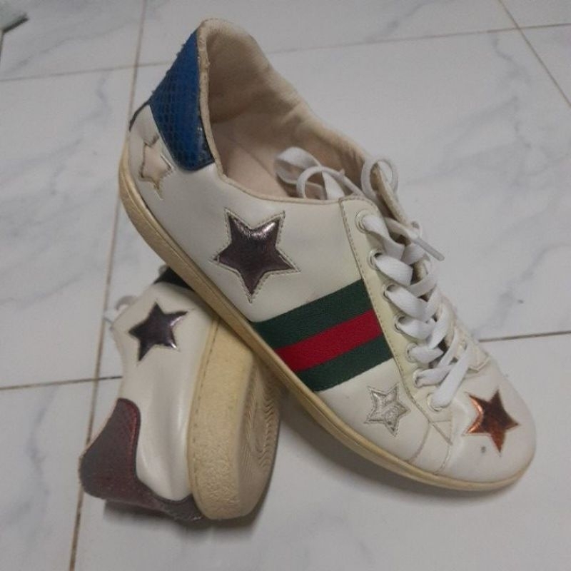 รองเท้า Gucci Ace Stars White