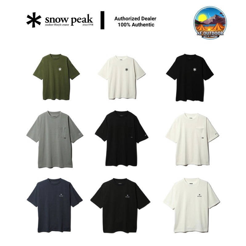 พร้อมส่ง ของแท้100% เสื้อ Snow Peak One Point Logo T-Shirt ใส่สบาย ใส่กลางแจ้ง