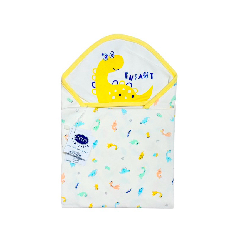 ผ้าห่อตัวเด็กแรกเกิด Enfant อองฟองต์ ผ้าคอตตอน Cotton Size 27*27 นิ้ว (68*68Cm)