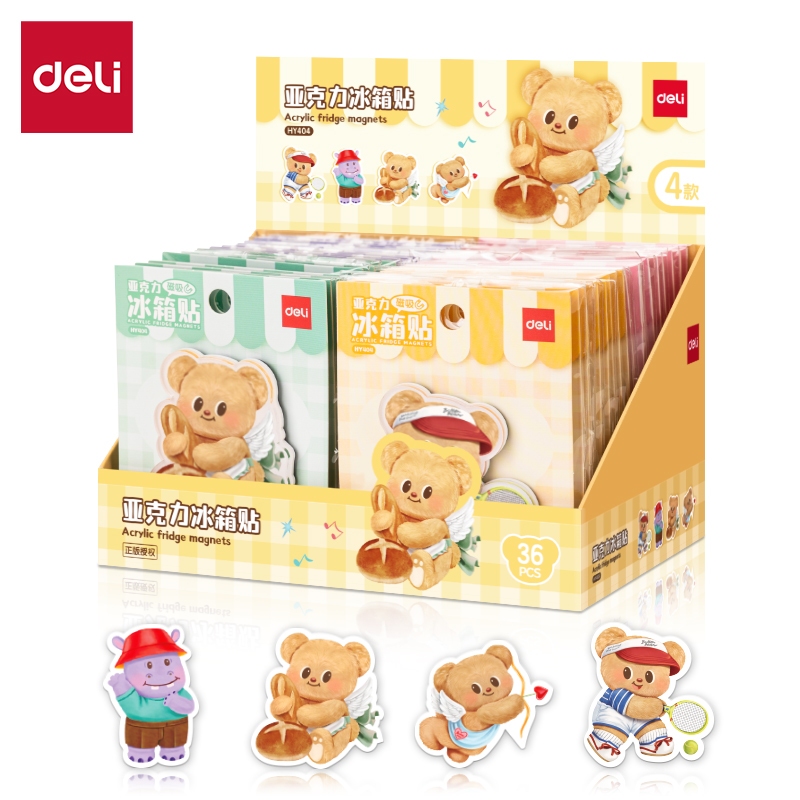(Butterbear X Deli) แม่เหล็กติดตู้เย็น แม่เหล็กบัตเตอร์แบร์ ฮิปปี้ น้องหมีเนย (สุ่ม4ลาย) ราคา ถูกที่สุด ดีลบีเคเค แกลเลอรีภาพที่ 6