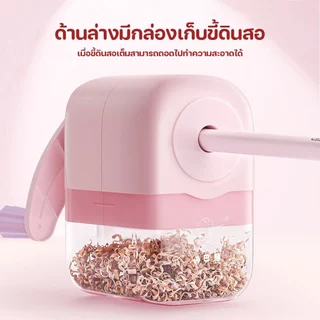กบเหลาดินสอ ที่เหลาดินสอ กบเหลามือหมุนแบบตั้งโต๊ะ พร้อมสติ๊กเกอร์ตกแต่ง พร้อมส่งจากรังสิต
