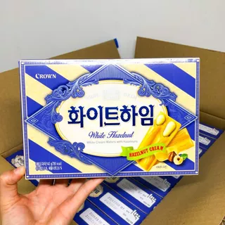 CROWN CHOCO HEIM 142g ไส้ช็อคโกแลต ขนมเกาหลี 초코하임 บิสกิตสอดไส้ครีมเฮเซลนัท