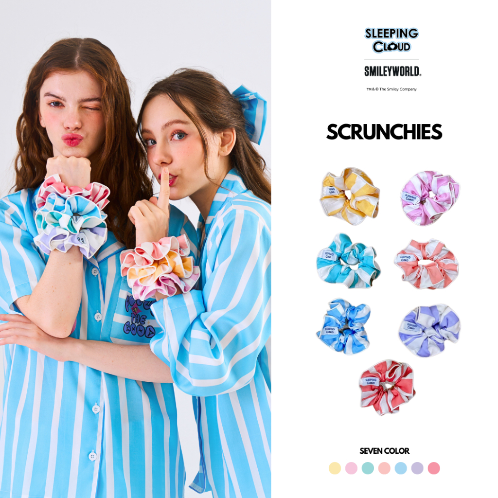 โดนัทผม Sleeping Cloud ลายสวย เข้าเซตกับชุดนอน 7 สี SEVEN DAYS