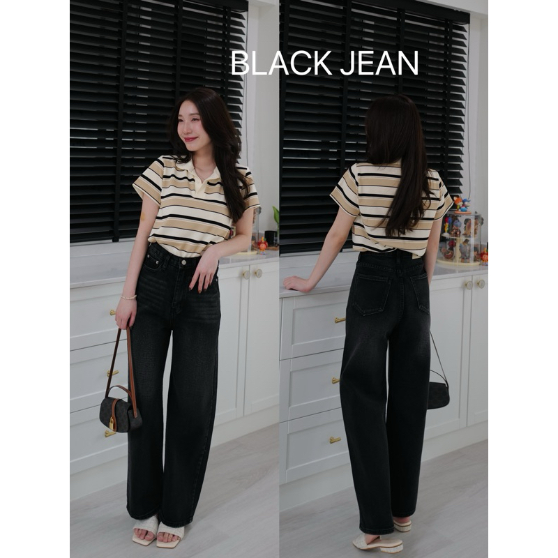 กางเกงยีนส์ (Black jean) - J656