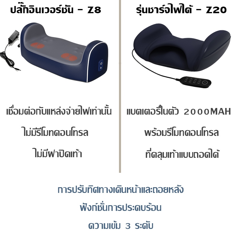 JAERSENT เครื่องนวดเท้าอัตโนมัติ Foot Massage กดจุด ร้อน acupoint อัตโนมัติ พร้อมผ้าคลุมเท้าแบบถอดได้ ชาร์จไฟได้ 2000mAh
