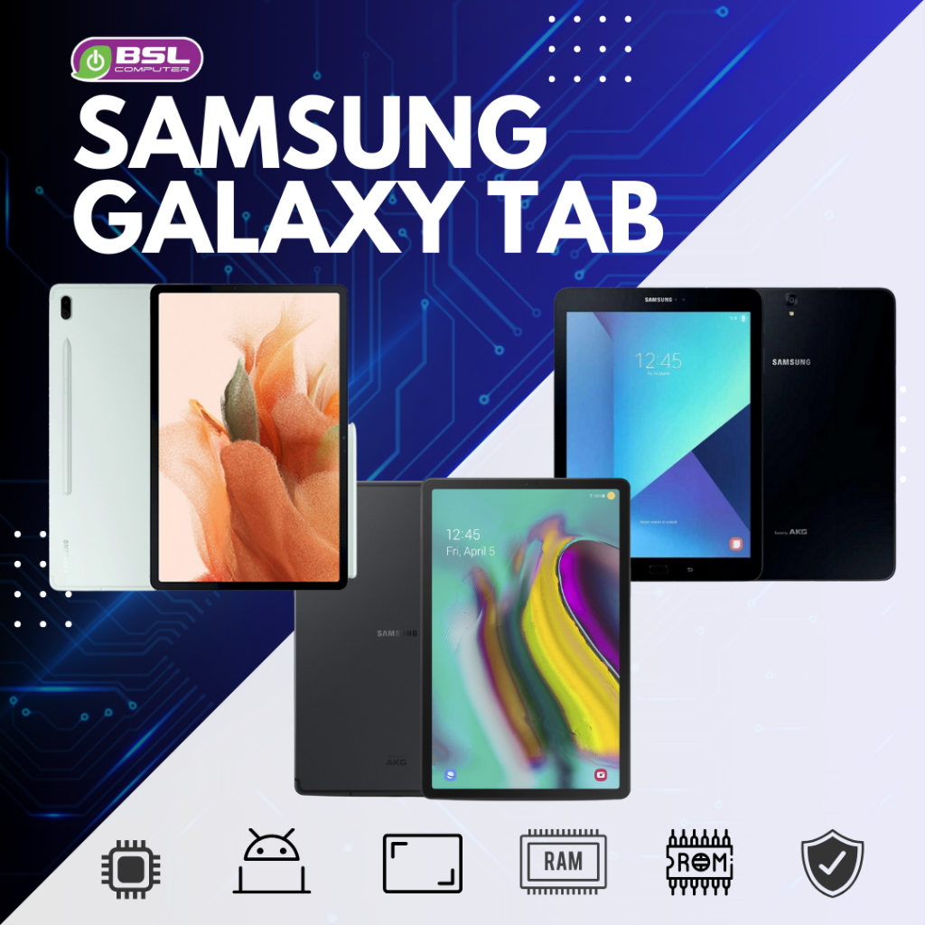 ลดพิเศษ Samsung Galaxy Tab s3 & TAB S5E (T725) Samsung มือสอง เรียนออนไลน์ได้ USED Tablet แท็บเล็ตมื