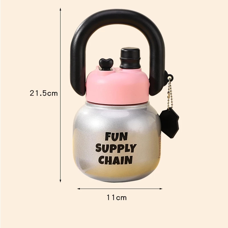 ขวดน้ำเก็บความเย็น กระติกน้ำร้อน ถ้วยน้ำมูลค่าสูง304หม้อหิ้วสแตนเลส 650 มล.สะดวกพกพามีหูหิ้ว T01238 ราคา ถูกที่สุด ดีลบีเคเค แกลเลอรีภาพที่ 9