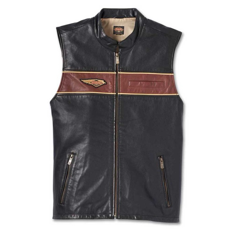 เสื้อกั๊กหนัง Harley-Davidson Men's 120th Anniversary 97036-23VM