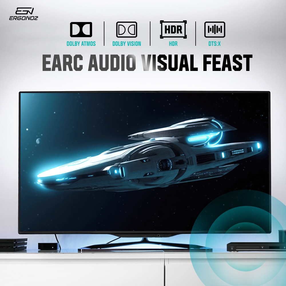 ERGONOZ Clynk HDMI to HDMI Cable V2.0 ส่งข้อมูลภาพความละเอียดสูงสุด 4K60Hz สายถัก ความยาว 2M 3M 5M