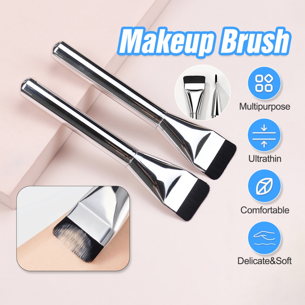 แปรงรองพื้น ขนสั้น บางเฉียบ แบบพกพา สะดวก ใช้งานง่าย Makeup Brush