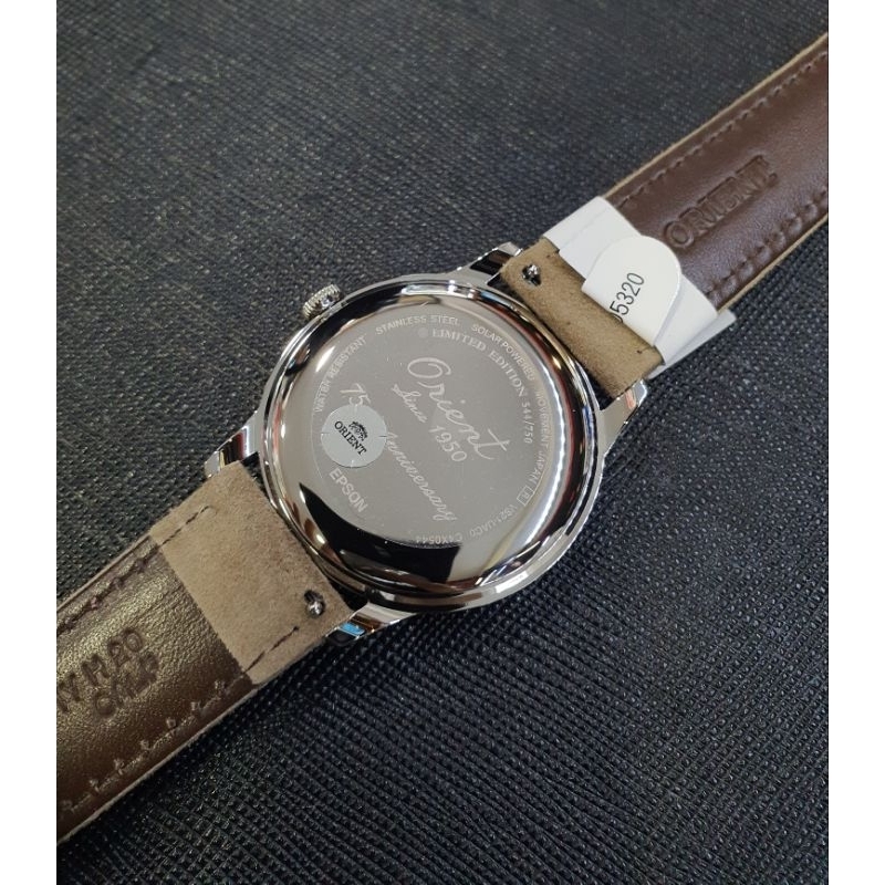 นาฬิกาข้อมือผู้ชาย Orient Bambino 38 Solar Limited 75ปี  RA-WK0006S ผลิต750เรือนทั่วโลก