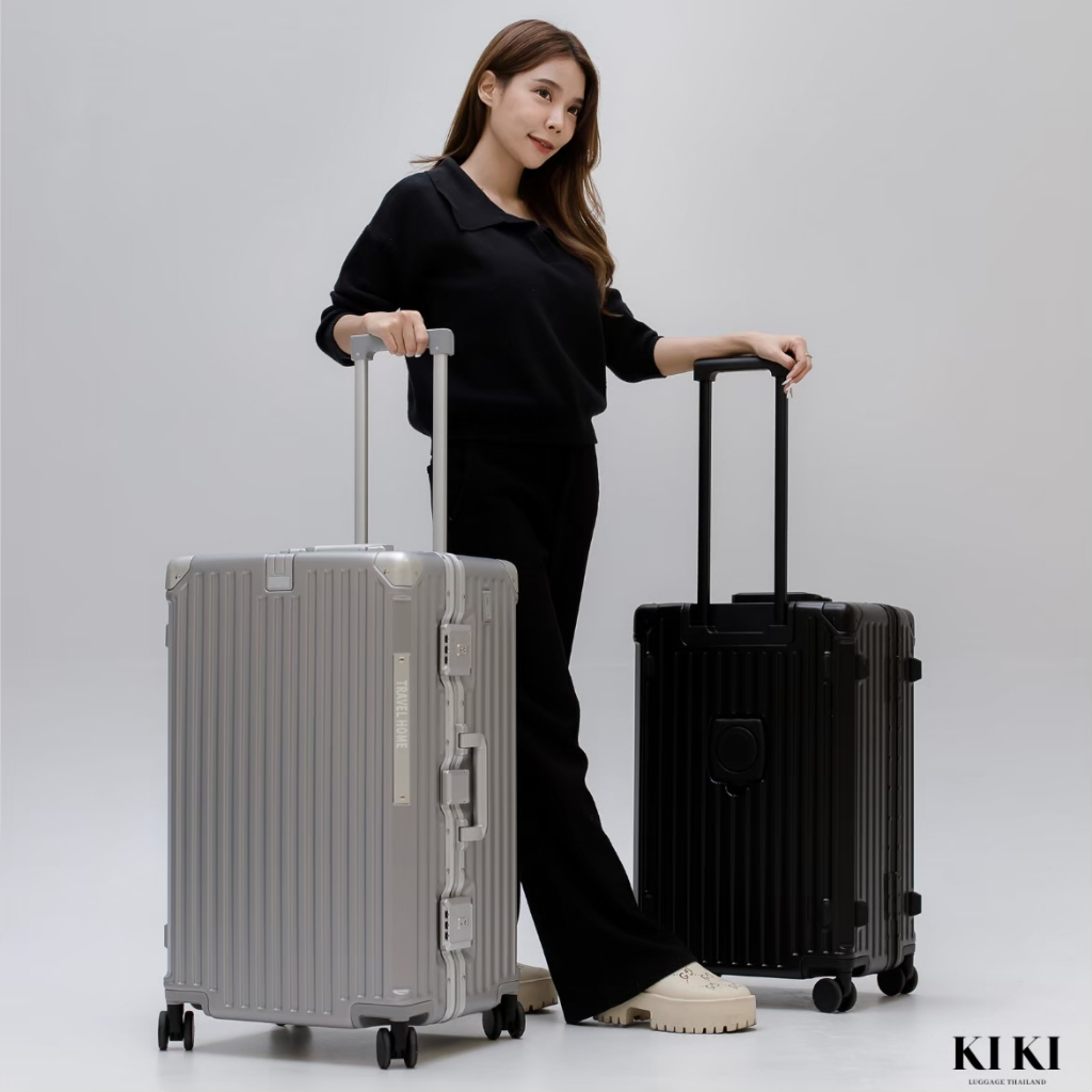 KIKI - Soyer fridge (รับประกัน 5 ปี) กระเป๋าเดินทางโครงอลูมิเนียม ทรง trunk