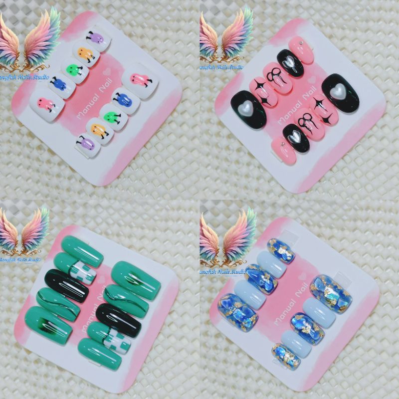 💭โปร 49 บาท💓เล็บปลอมพร้อมติด💓เล็บเจลแท้💯แถมฟรี🆓กาว+ตะไบ✅