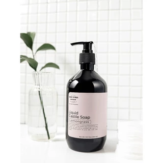 Liquid Castile Soap 500ml Body Wash in Lemongrass (สบู่เหลวคาสตีลกลิ่นตะไคร้)