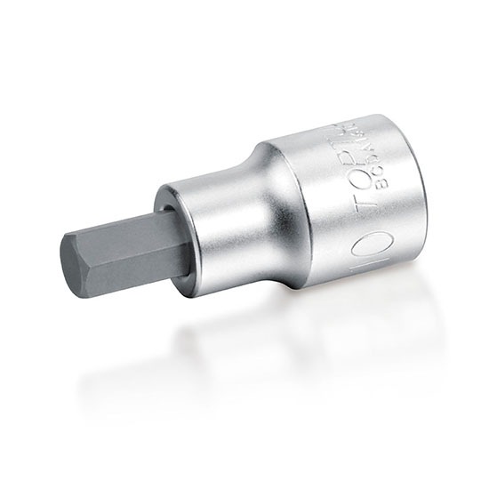 BCDA Series TOPTUL Hex Bit Sockets - METRIC 3/8" ลูกบ๊อกเดือยโผล่หกเหลี่ยม 3/8" ขนาด 3 - 10mm