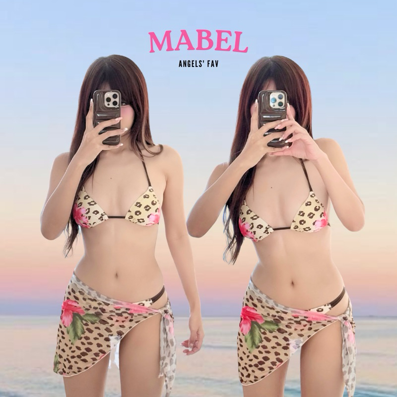 ANGELS.FAV♥︎ | Mabel bikini เซต 3 ชิ้น (ลายเสือ) 🏝️🌺🐯